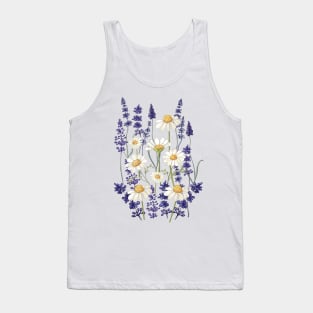 Chamomile And Lavender Pattern Tank Top